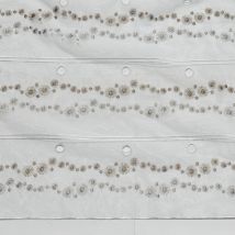 Modulable à petites fleurs brodées - Taupe - 70x120 cm - Polyester - Home Maison