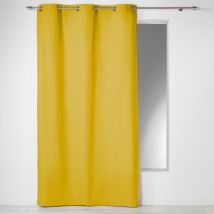 Rideau Uni Intemporel en Coton - Jaune Ocre - Polyester/Coton - Home Maison