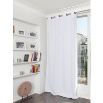 Rideau Grande hauteur Phonique Thermique et Occultant "Moondream" - Blanc - Coton - Home Maison