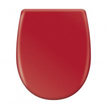 Abattant OLFA uni et déclipsable - Rouge Orangé - 36x46 cm - Bois - Home Maison