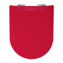 Abattant wood slim déclipsable uni - Rouge Orangé - 36.5x48 cm - Bois - Home Maison