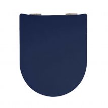 Abattant wood slim déclipsable uni - Bleu Marine - 36.5x48 cm - Bois - Home Maison