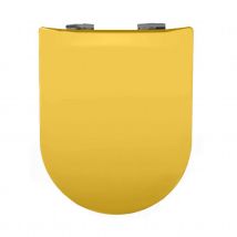 Abattant wood slim déclipsable uni - Jaune - Bois - Home Maison