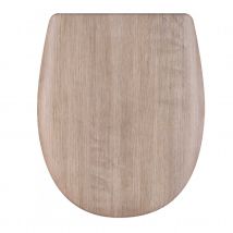 Abattant déclipsable - Effet bois naturel - Beige - Bois - Home Maison