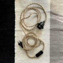 Baladeuse corde et interrupteur - Noir - Jute - Home Maison