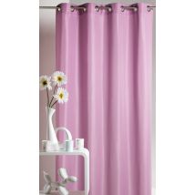 Rideau d'Ameublement en Microfibre Uni - Lilas - Polyester - Home Maison
