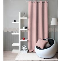 Rideau uni à oeillets - Vieux rose - 140x240 cm - Polyester - Home Maison
