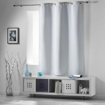 Rideau court occultant 90 % adapté radiateur - Blanc - 135x180 cm - Polyester - Home Maison