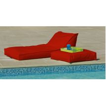 Matelas Bain de Soleil Rouge - Rouge - Polyester - Home Maison