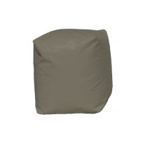 Pouf Cube Taupe - Taupe - Polyester - Home Maison