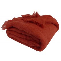 Plaid en Laine Mohair Très Douce - Terracotta - Mohair - Home Maison