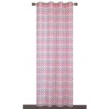 Voilage en Etamine Imprimée - Violet parme - Polyester - Home Maison