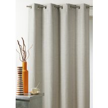 Rideau d'ameublement 100 % occultant uni doublé - Beige - Polyester/Occultant - Home Maison