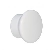 Paire d'embouts de tringle en forme de bouchon - Blanc - Métal - Home Maison