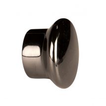 Paire d'embouts de tringle en forme de bouchon - Gris anthracite - Métal - Home Maison