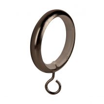 Lot de 10 anneaux avec silencieux - Gris Foncé - Métal - Home Maison