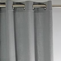 Rideau en gaz de coton - Gris clair - Gaze de coton/Coton - Home Maison