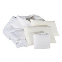 Pack complet literie - Blanc - Polyester - Home Maison