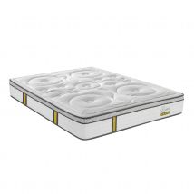 Matelas à ressorts ensachés et mémoire de forme - Blanc - Mousse - Home Maison