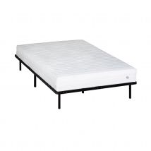 EGIO - Matelas latex like + sommier métal - ferme - Blanc - 160x200 cm - Latex - Home Maison