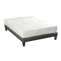 PARIS - Matelas mémoire de forme + sommier bois - ferme - Blanc - 180x200 cm - Mousse - Home Maison