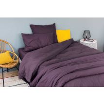 Housse Pour Edredon en Coton Lavé - Violet parme - Coton - Home Maison