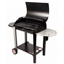Barbecue avec couvercle - Noir - Métal - Home Maison