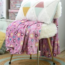 Plaid en polaire Lena - Multicolore - Polyester - Home Maison