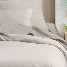 Taie de traversin unie en coton bio - Beige - Coton - Home Maison