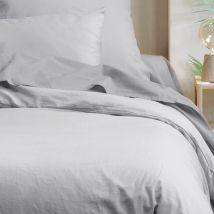 Taie de traversin unie en coton bio - Gris Perle - Coton - Home Maison