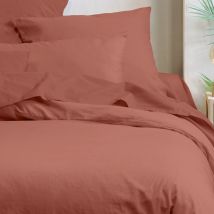Taie de traversin unie en coton bio - Terracotta - Coton - Home Maison