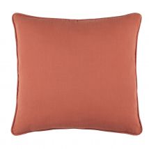 Coussin Windsor passepoilé uni - Terracotta - Coton - Home Maison