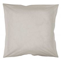 Taie d'oreiller unie en coton bio - Beige - Coton - Home Maison