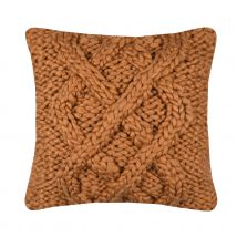 Coussin en macramé déhoussable - Cuivre - Coton - Home Maison