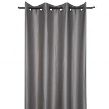 Rideau d'ameublement à croisillons - Taupe - Polyester - Home Maison