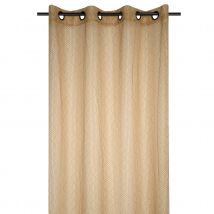 Voilage tamisant esprit géométrique - Marron Brun - 140x260 cm - Polyester - Home Maison