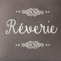 Coussin déhoussable et passepoilé - Gris anthracite - Coton - Home Maison