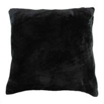 Housse de coussin douceur - Noir - Polyester - Home Maison