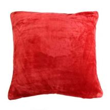 Housse de coussin douceur - Rouge - Polyester - Home Maison