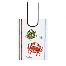 Bavoir à impression crabe - Ecru - 45x60 cm - Coton - Home Maison