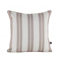 Coussin extérieur à rayures - Naturel - 45x45 cm - Polyester - Home Maison