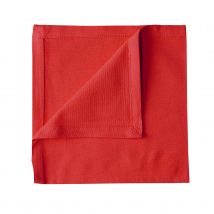 Serviette de table unie et colorée - Rouge - 40x40 cm - Coton - Home Maison