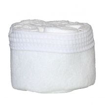 Panier invité avec serviettes - Blanc - Coton - Home Maison