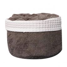 Panier invité avec serviettes - Taupe - Coton - Home Maison