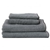 Gant de toilette grand hotel - Gris anthracite - Coton - Home Maison