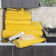Serviette de bain grand hôtel - Jaune Curry - Coton - Home Maison