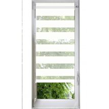 Store enrouleur jour/nuit - Blanc - 87x170 cm - Polyester - Home Maison