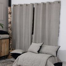 Rideau tamisant aux surjets apparents - 150x280 cm - Home Maison