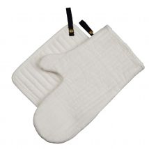 Ensemble gant et manique - Ecru - Coton - Home Maison