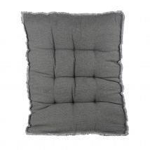 Matelas bi-faces à franges - Charbon - Coton - Home Maison